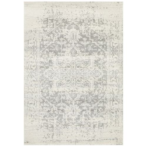 Dream White Silver Transitional Rug 