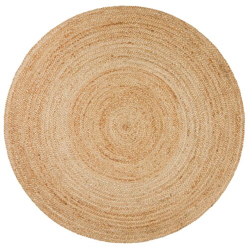 Round Jute Natural Rug 