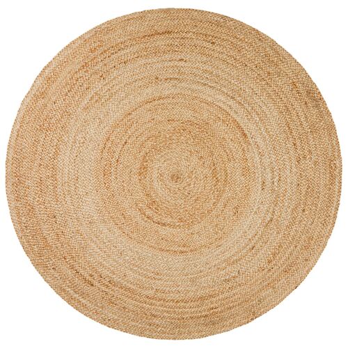 Round Jute Natural Rug 