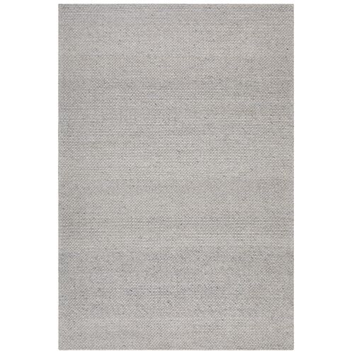 Oskar Felted Wool Striped Rug Grey 