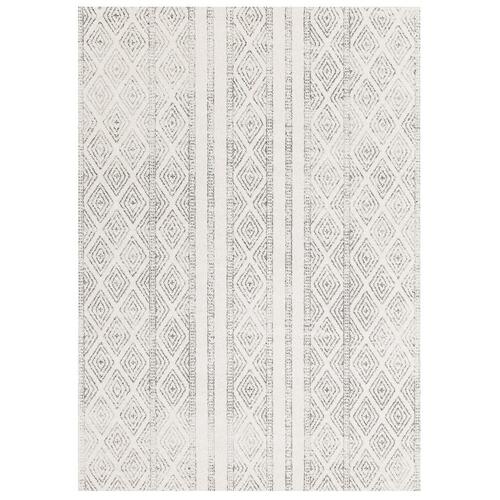 Salma White And Grey Tribal Rug 