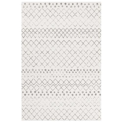 Selma White Grey Tribal Rug
