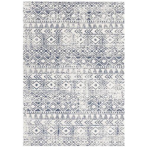 Ismail White Blue Rustic Rug 