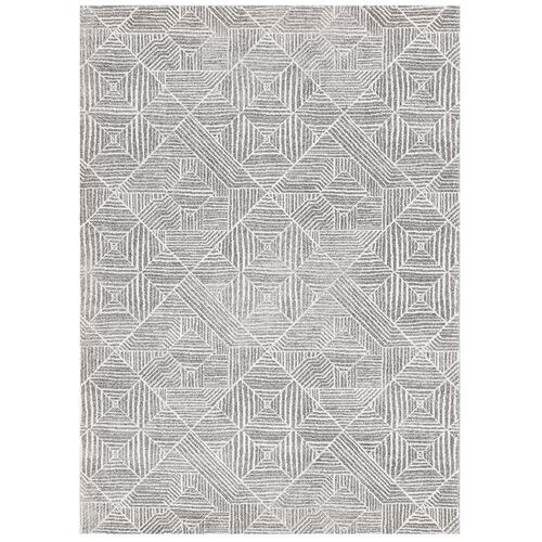 Kenza Contemporary Silver Rug 
