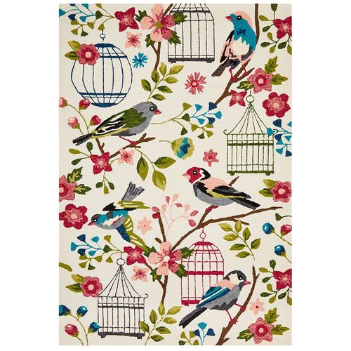 Finch and Nest Exquisite Indoor Outdoor Rug Cream