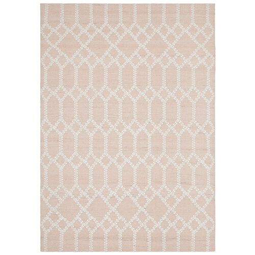 Krisha Tribal Trellis Rug Nude Soft Pink