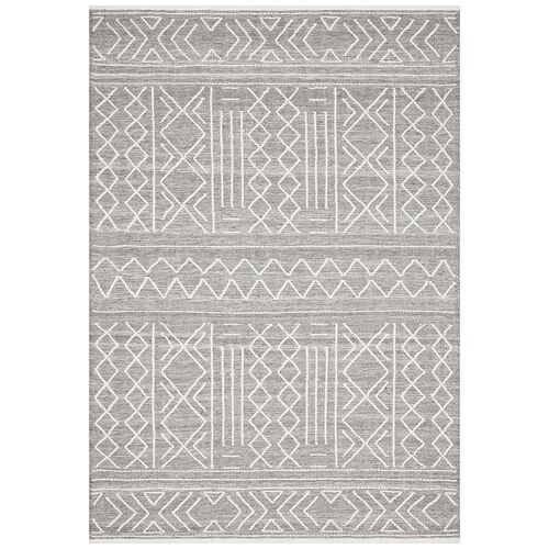 Arya Stitch Woven Rug Silver Grey