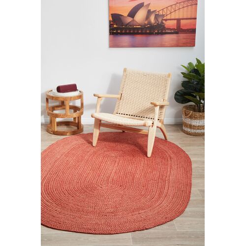 Bondi Terracotta Oval Rug