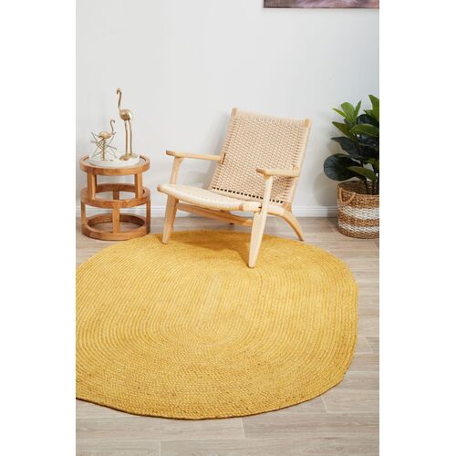 Bondi Yellow Oval Rug