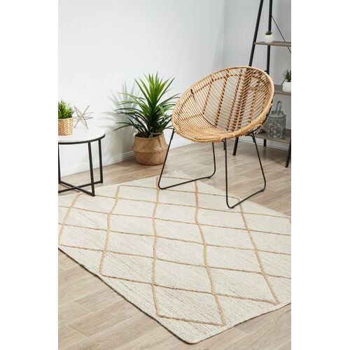 Noosa 222 White Rectangle Rug