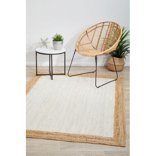 Noosa 333 White Natural Rectangle Rug 