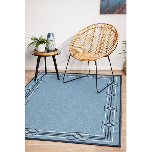 Seaside 666 Blue Rectangle Rug