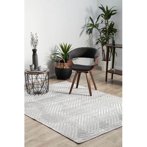 York Cindy Silver Rectangle Rug