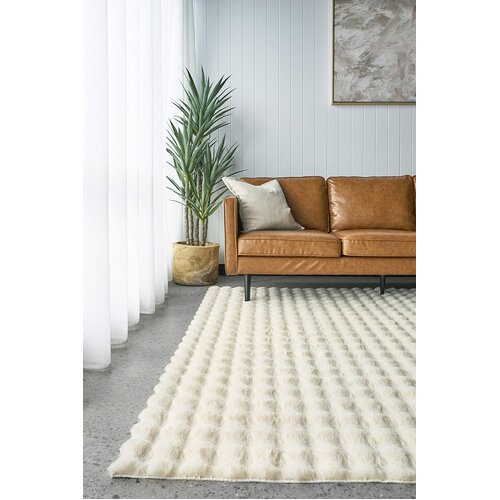 Bubble Washable Rug Natural