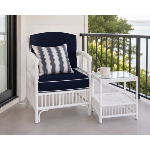Americana Armchair Blue/White