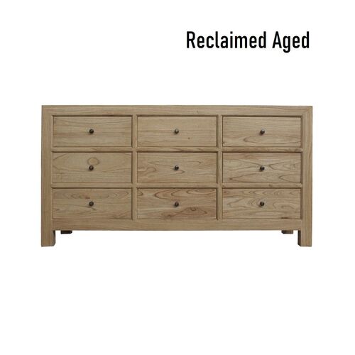 Reclaimed Aged 9 Drawer Chest