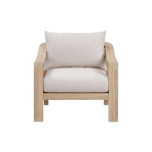 Brushed Light Teak Armchair