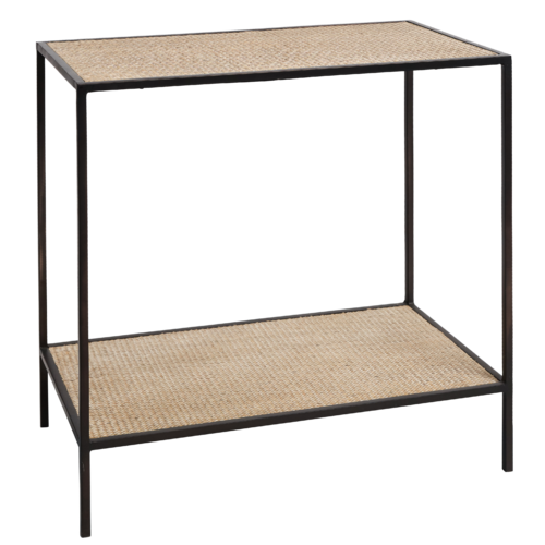 Manhattan Rattan Side Table Blk
