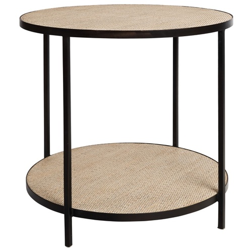 Manhattan Rattan Rnd Lamp Table Blk