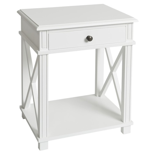 Manto Bedside Table White