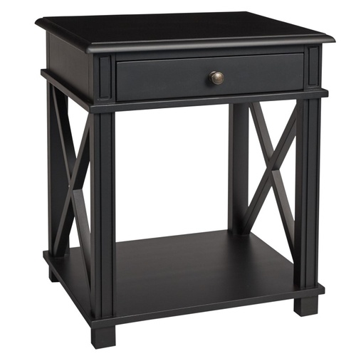 Manto Bedside Table Black