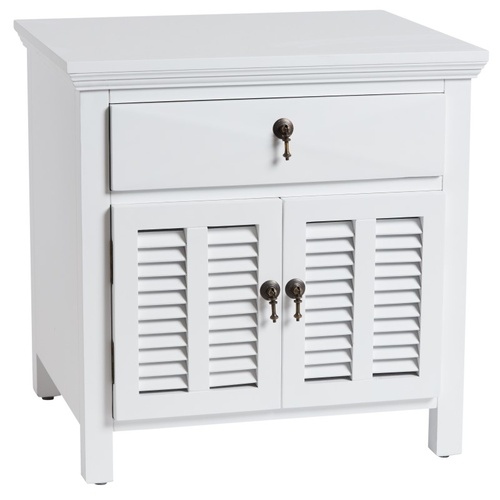 Louvre Bedside Table White