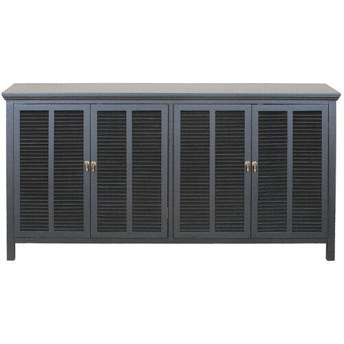 Louvre 4 Door Buffet Black